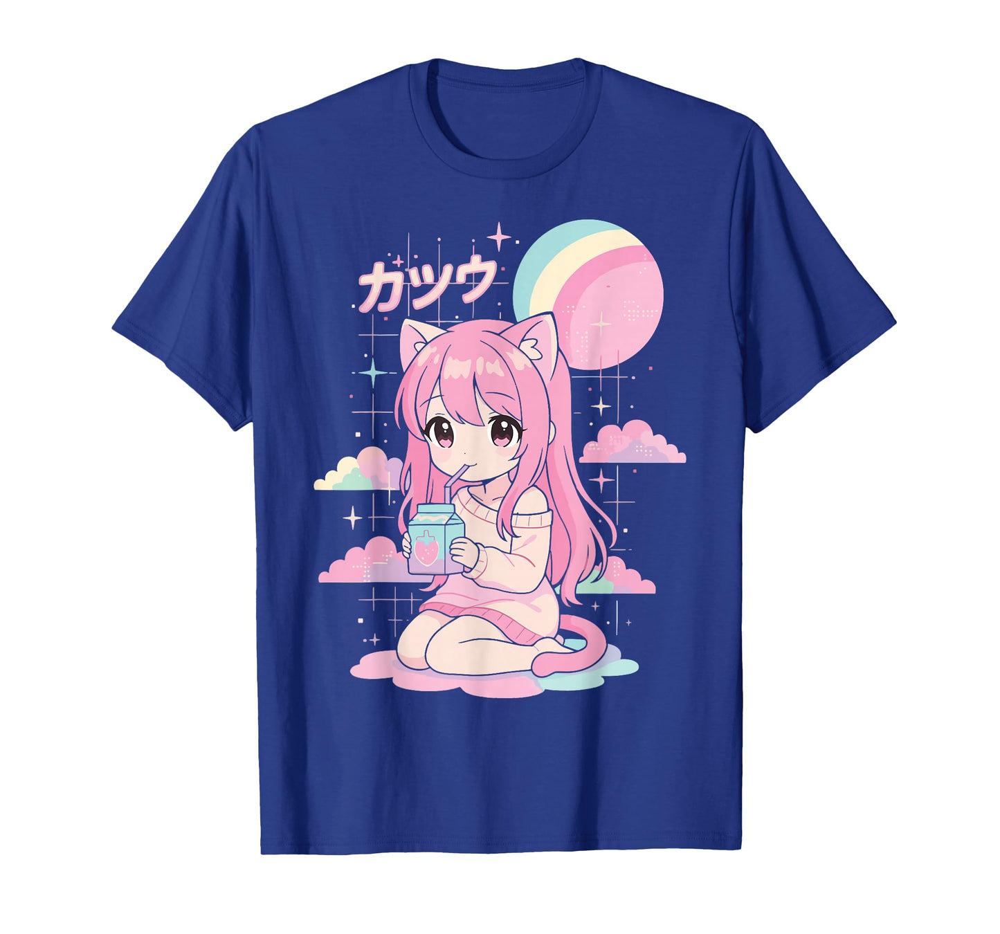 Anime Girl Strawberry Milk Kawaii Aesthetic Manga T-Shirt