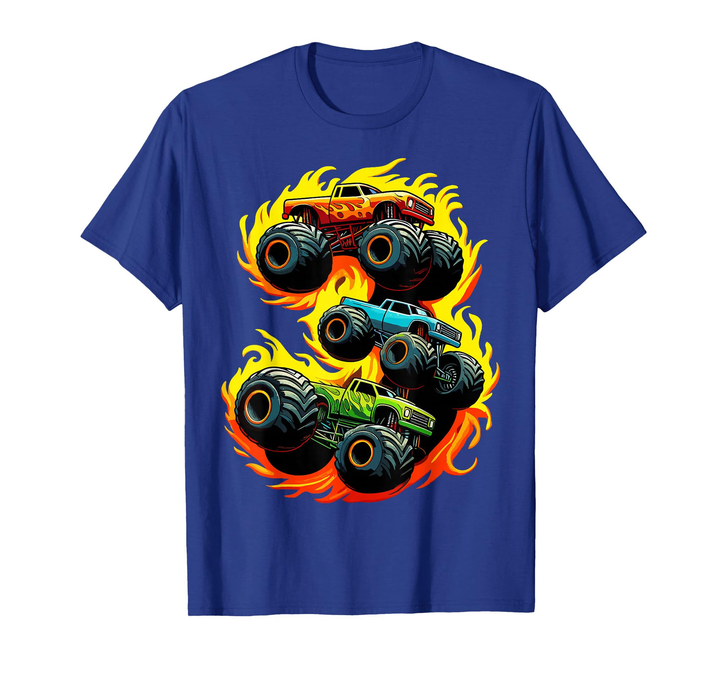 3 Year Old 3rd Birthday Boy Monster Truck T-Shirt