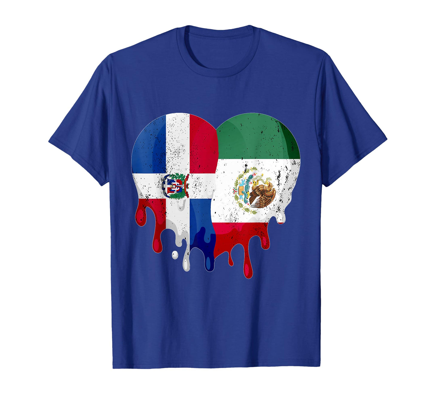 Dominican Republic Mexico Flag Heart Citizen Patriot T-Shirt