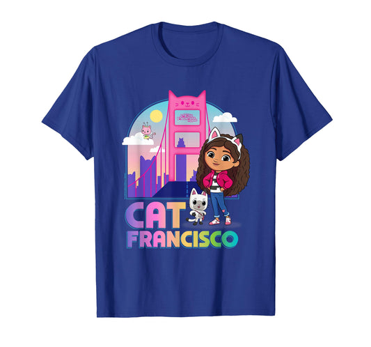 DreamWorks Gabby’s Dollhouse The Movie Cat Francisco Bridge T-Shirt