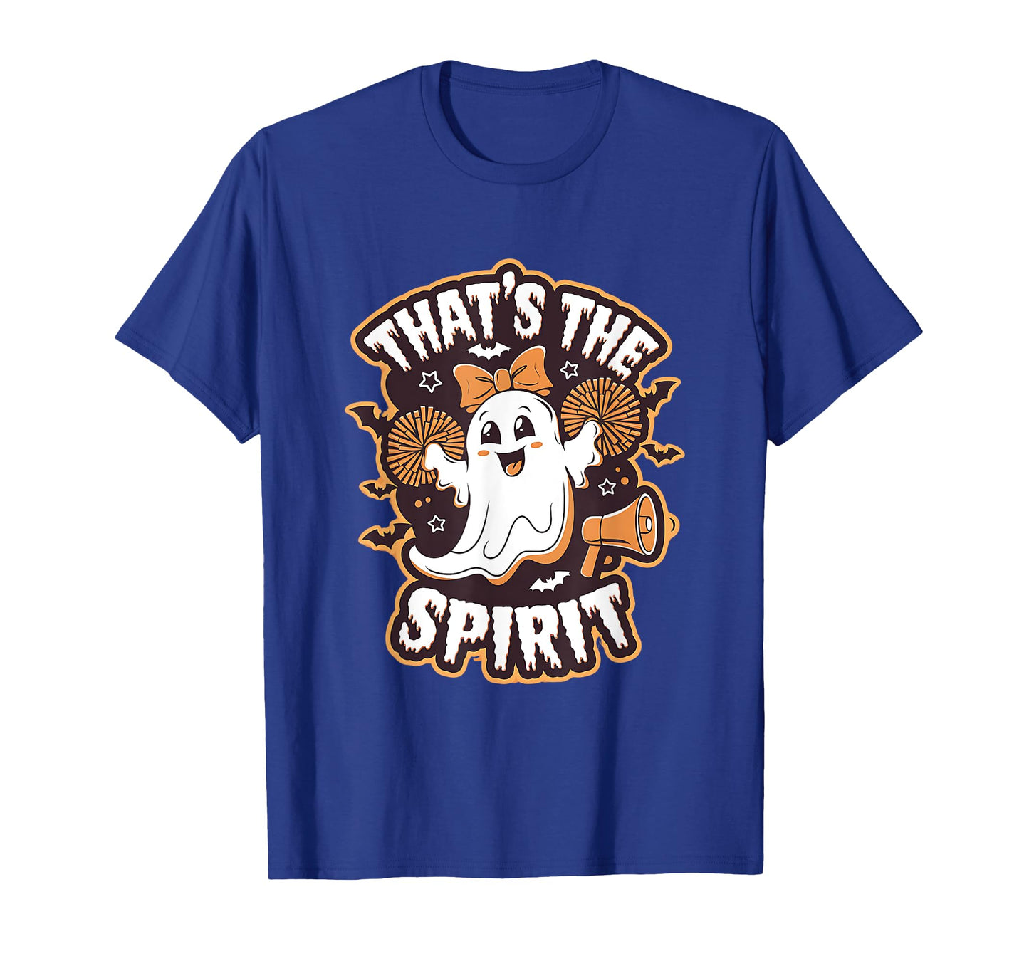 Spooky Cheerleader Ghost Halloween Costume Cheer Mom Spirit T-Shirt