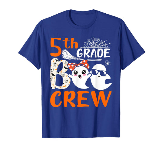 5th Grade Boo Crew Teachers Students Ghost Halloween T-Shirt