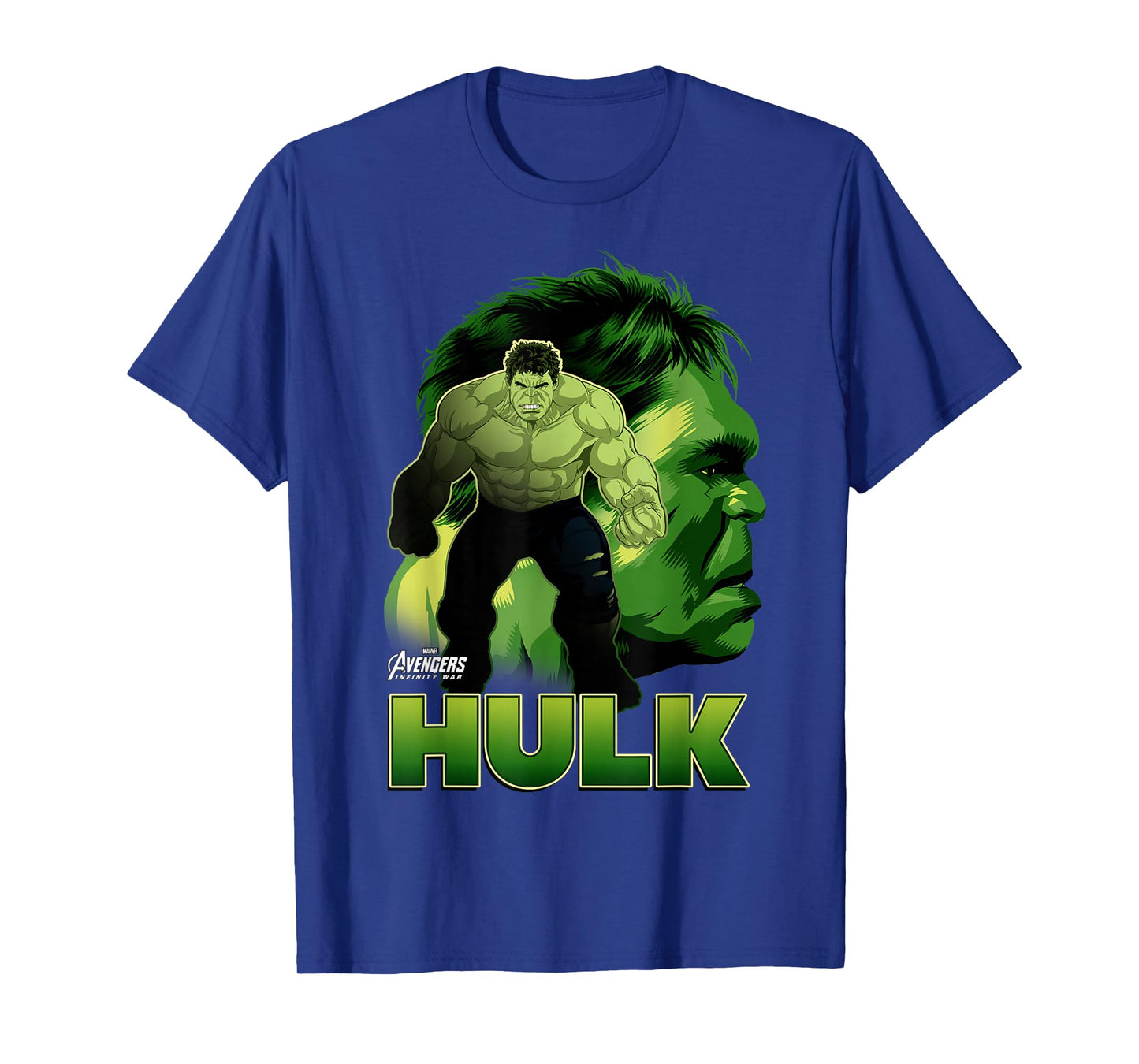 Marvel Infinity War Hulk Big Head Profile Graphic T-Shirt T-Shirt