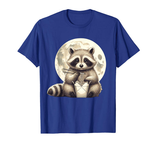 Raccoon Eating Ramen Noodle Kawaii Raccoon T-Shirt