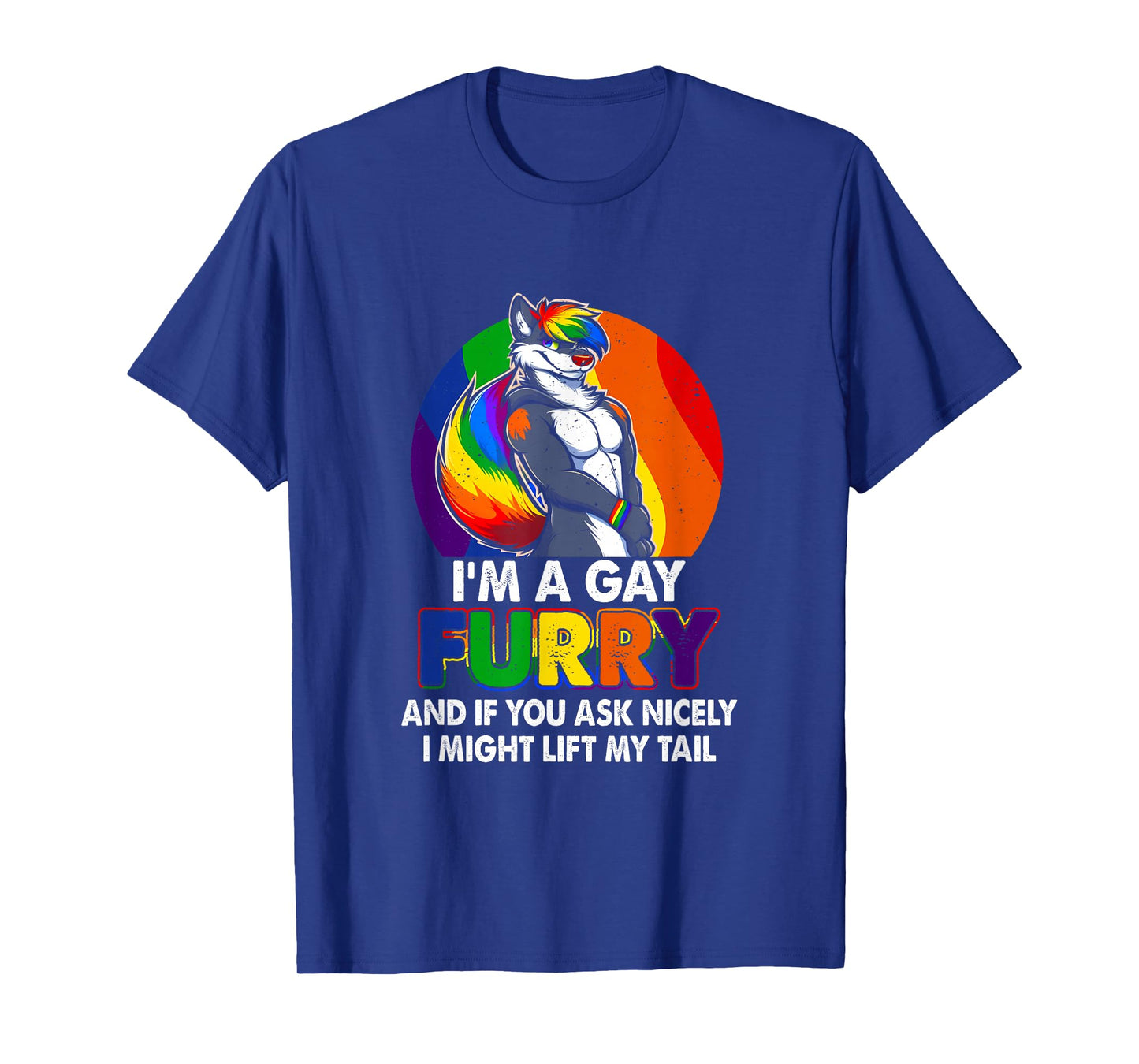 I'm A Gay a Furry Rainbow Fox Wolf Pride Month T-Shirt