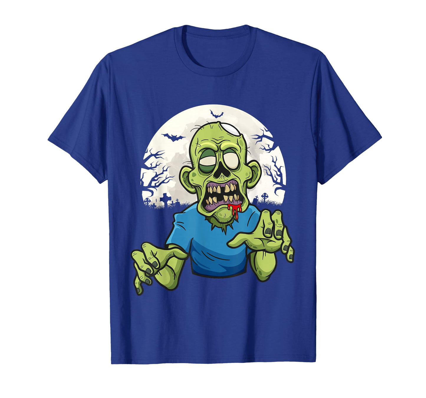 Scary Zombie Halloween Boys Kids Face Zombie T-Shirt