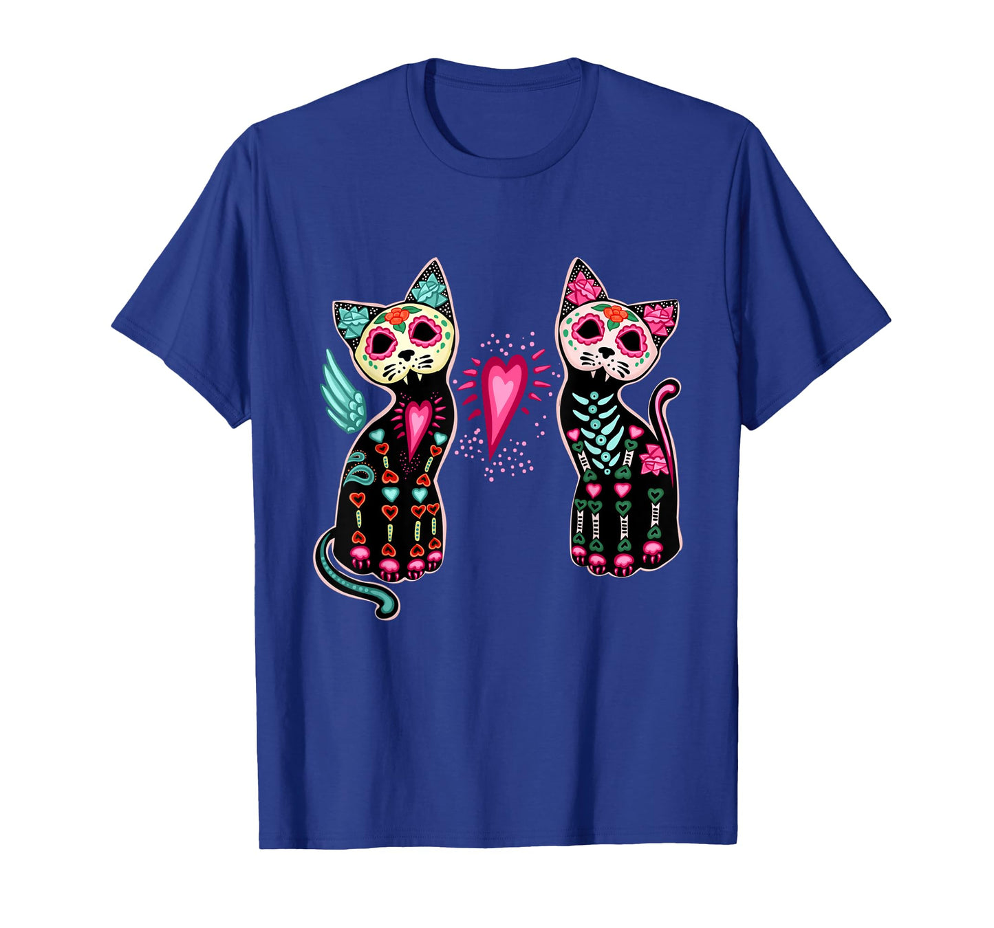 Day of the Dead Cats Shirt Cat Lovers Dia De Los Muertos T-Shirt