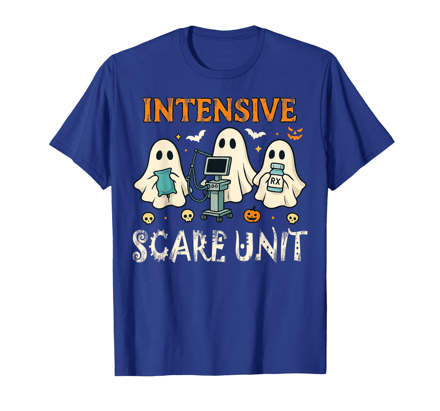 Intensive Scare Unit Funny Ghost Nurse Halloween Costume T-Shirt