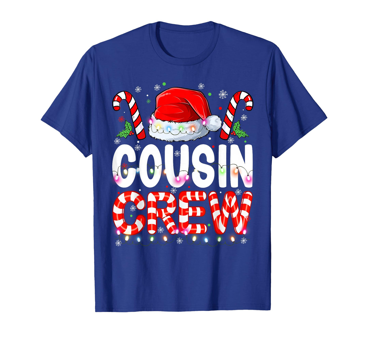 Cousin Crew Christmas Candy Cane Santa Kid Boy Girl Xmas Pjs T-Shirt