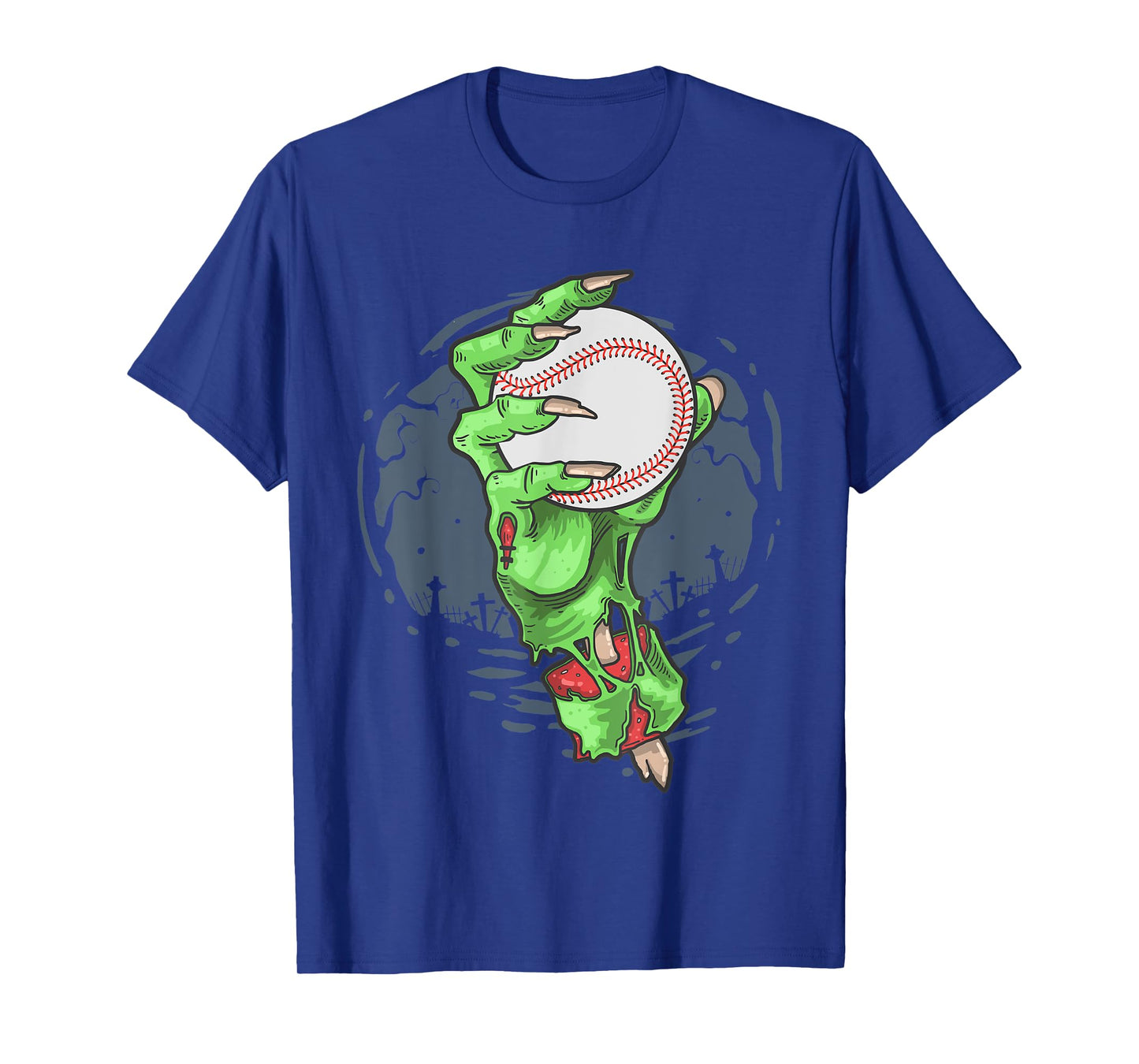 Baseball Zombie Hand Baseball Player Halloween Costume T-Shirt