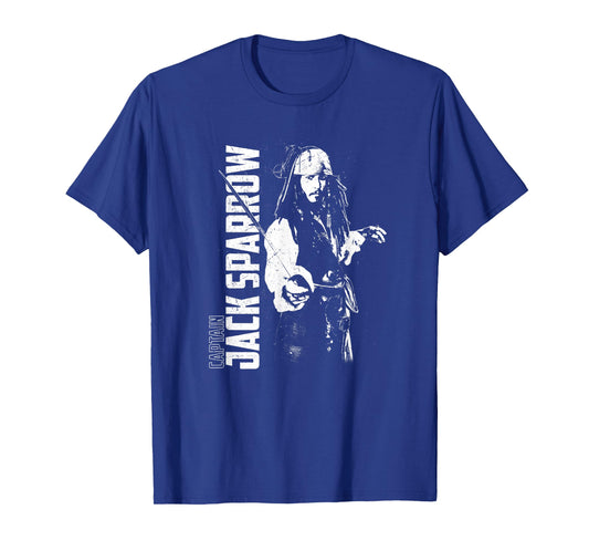 Disney Pirates of The Caribbean Captain Jack Sparrow Poster T-Shirt