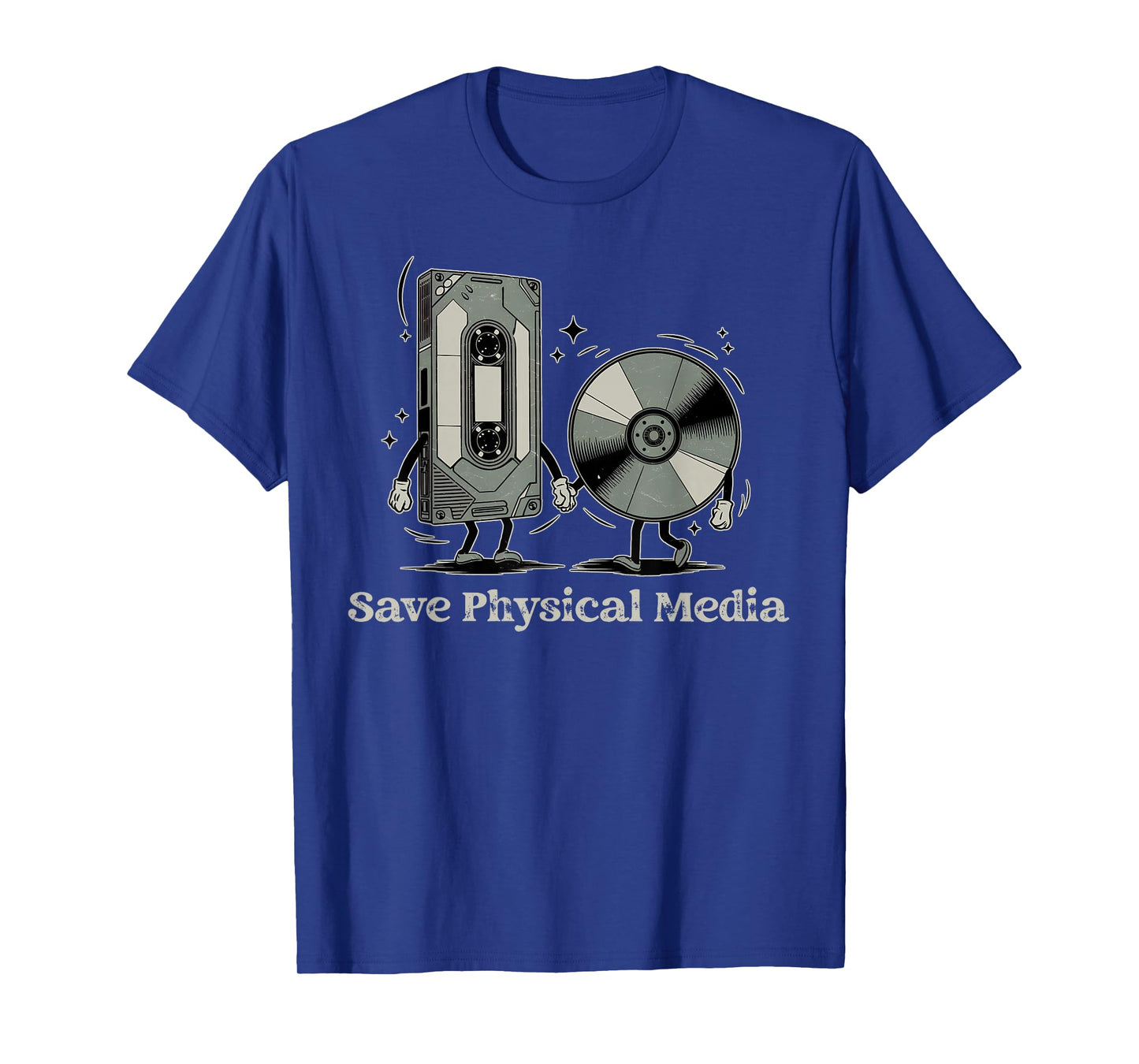 Save Physical Media - VHS CD DVD Blu-ray Vinyl Record T-Shirt