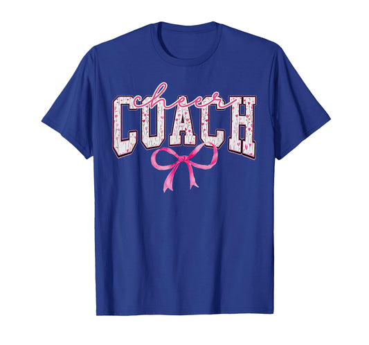 Cheer Coach Flower Coquette Bow Cheerleader Cheerleading T-Shirt
