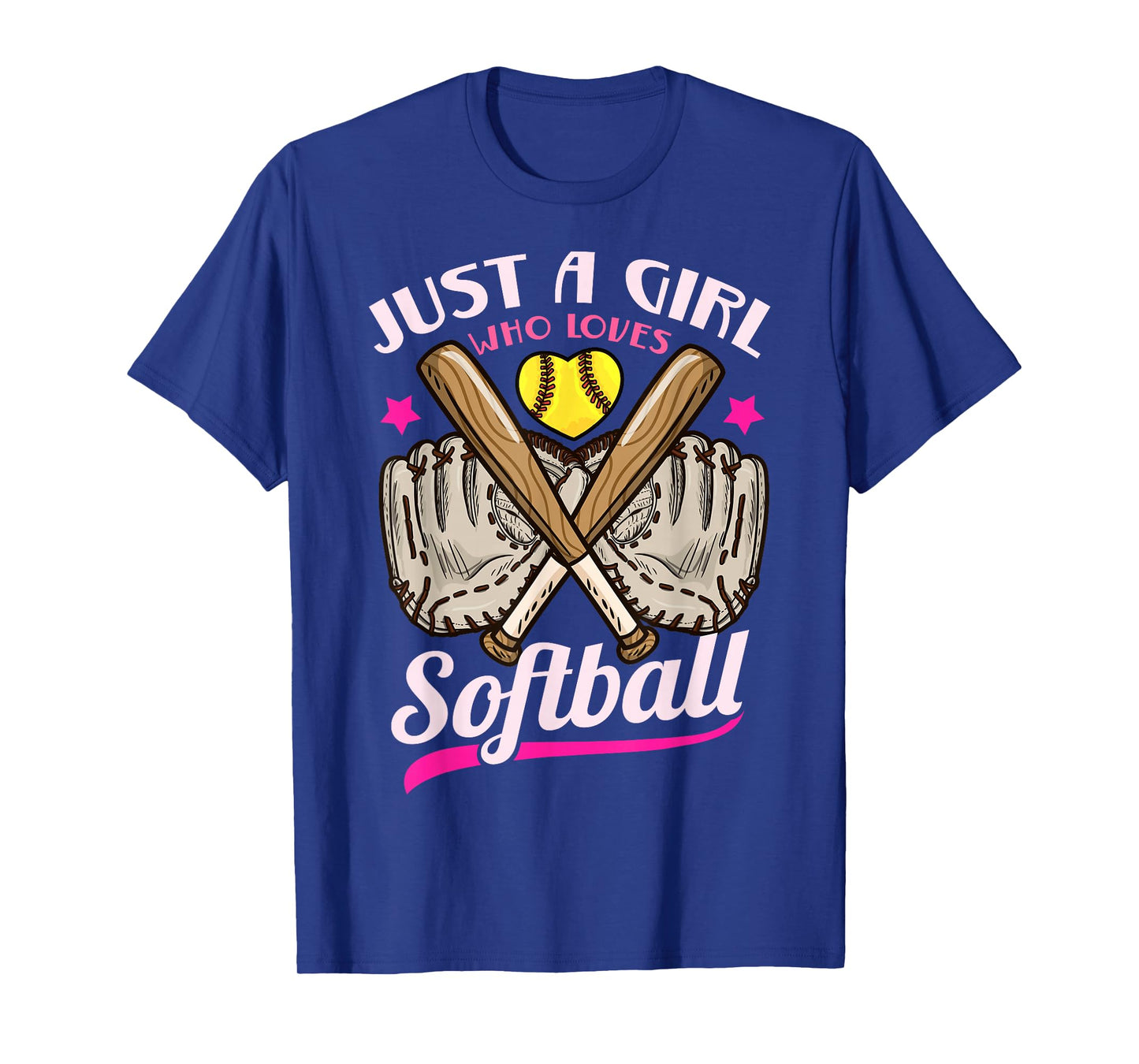 Softball Just a Girl Who Loves Softball Softball Player T-Shirt