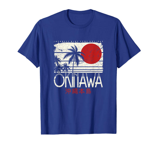 Funny Japanese Art Gift Kanji Weeb Weeaboo Designs Okinawa Japan Nihon Nippon Ikigai Retro Vintage Unisex Adult Classic Fit Short Sleeve T-Shirt Black Small