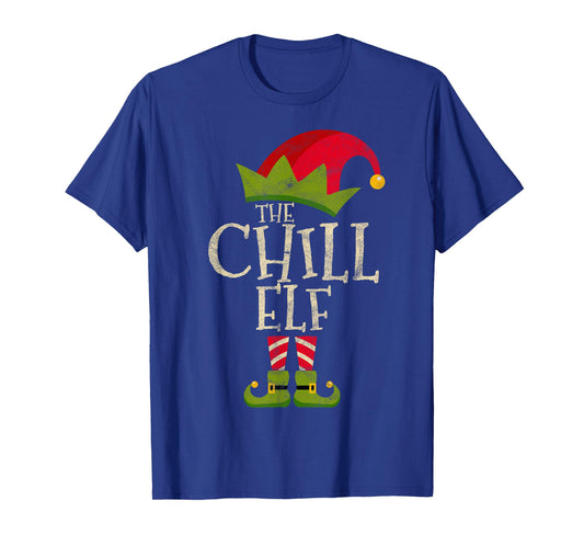 Easy The Chill Elf Xmas Costume Family Group Gift Christmas T-Shirt