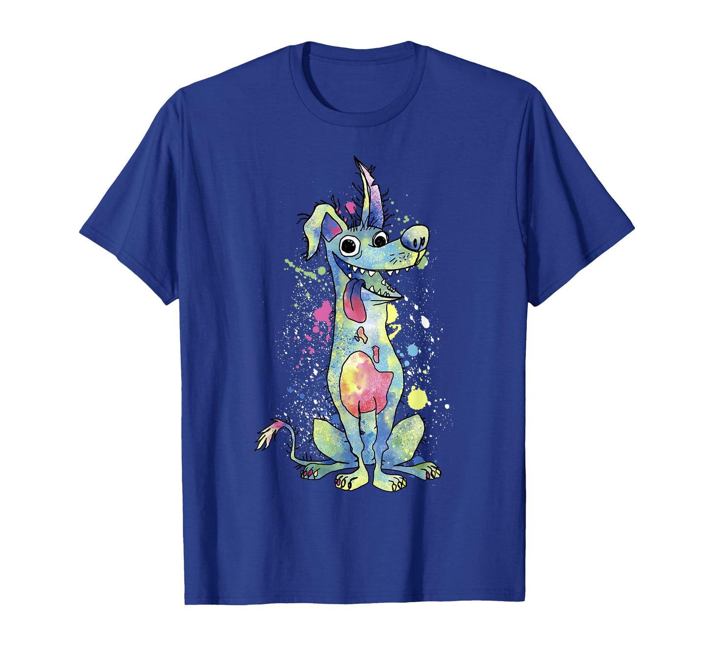 Disney Pixar Coco Dante Watercolor Splatter Graphic T-Shirt T-Shirt