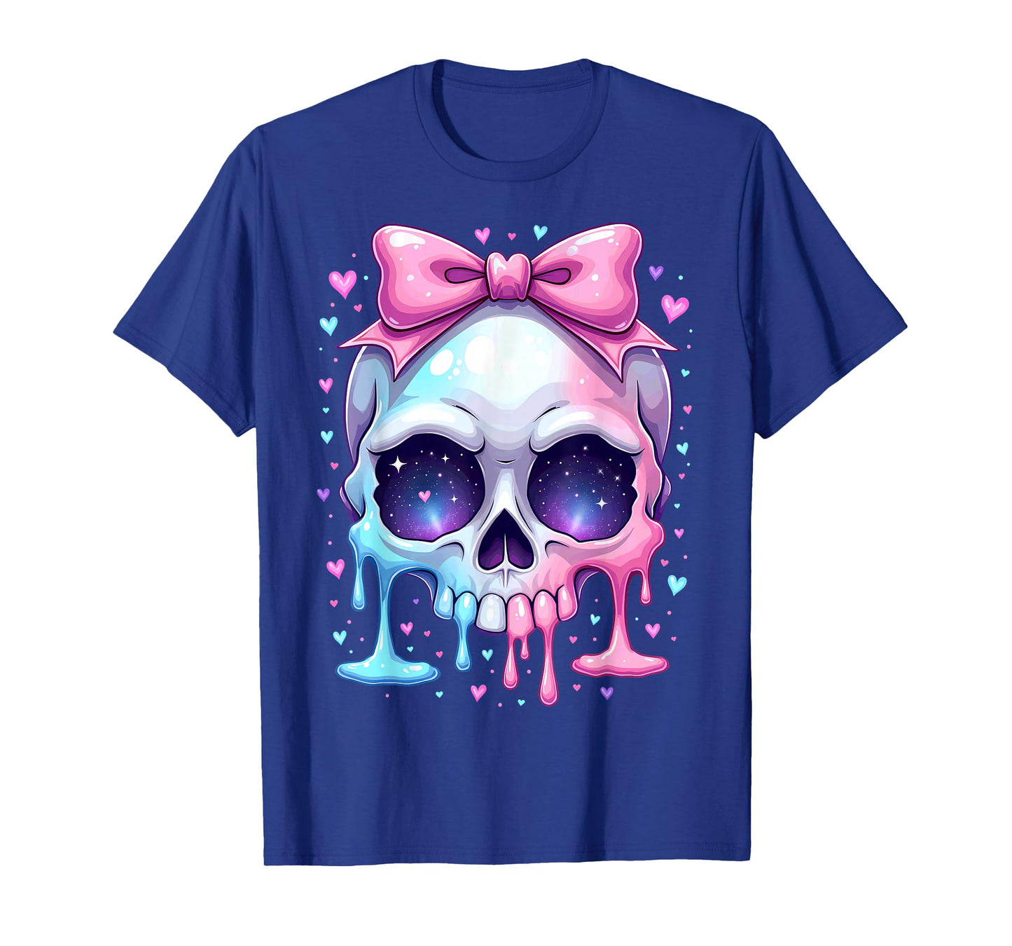 Kawaii Pastel Goth Creepy Bowtie Girl Skull Halloween T-Shirt