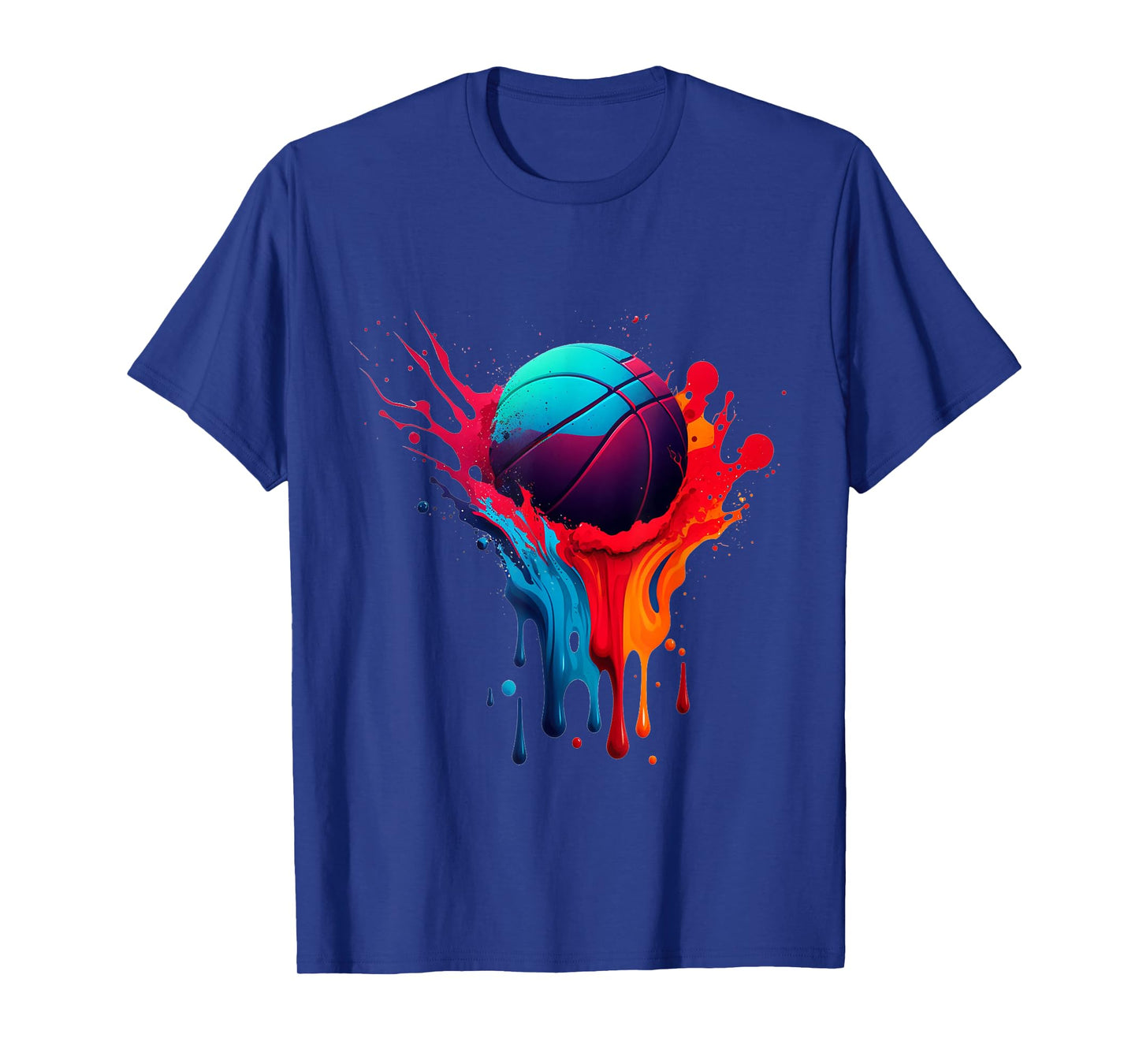 Basketball Splash Basketball Splatter Paint Bball Player T-Shirt