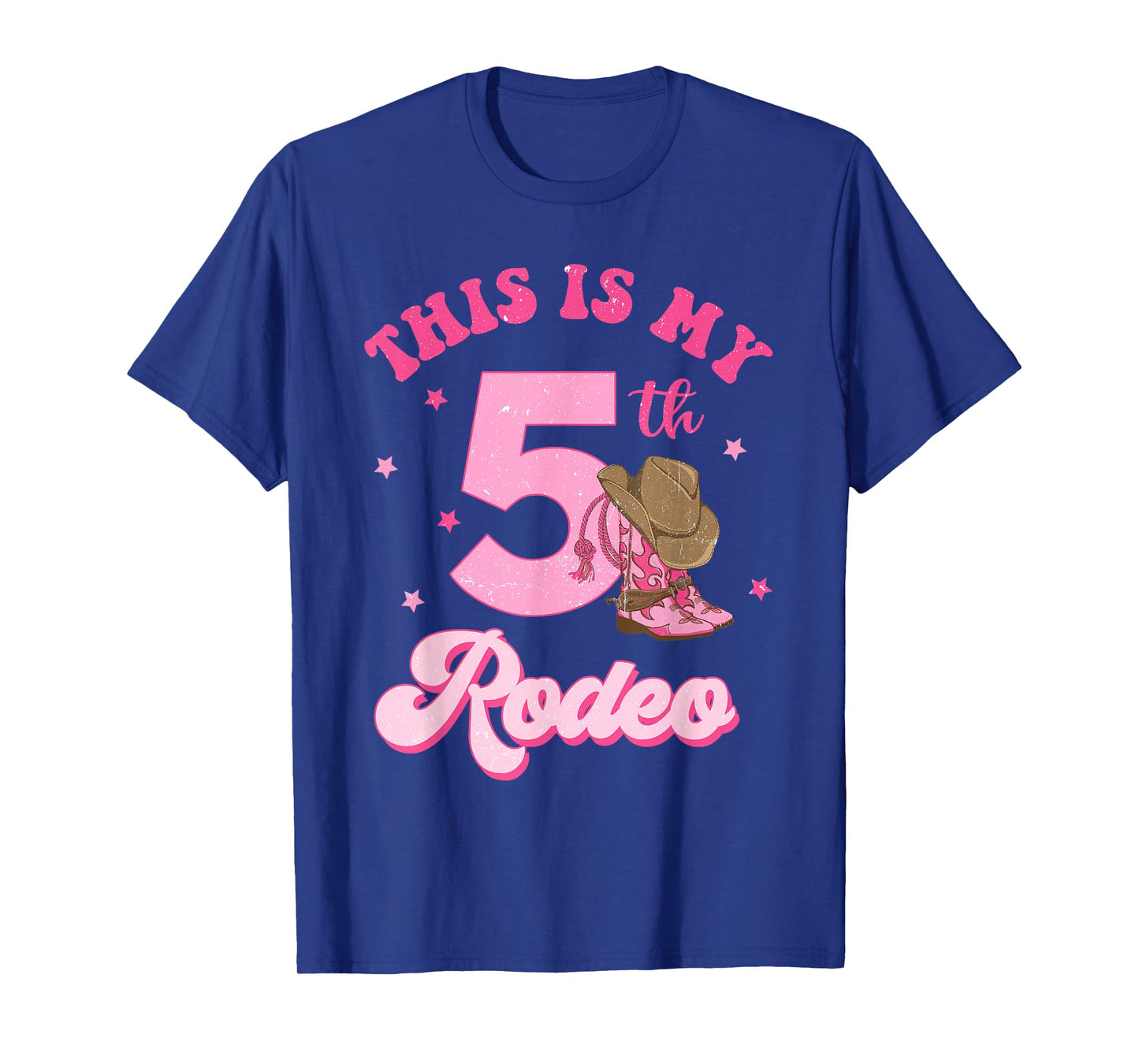 This Is My 5th Rodeo Western Cowgirl 5 Year Old Birthday T-Shirt