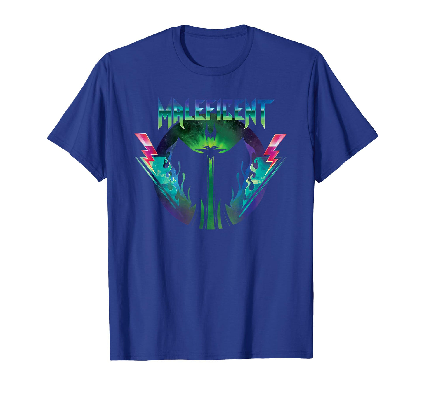 Disney Villains Maleficent 90s Rock Band Neon T-Shirt