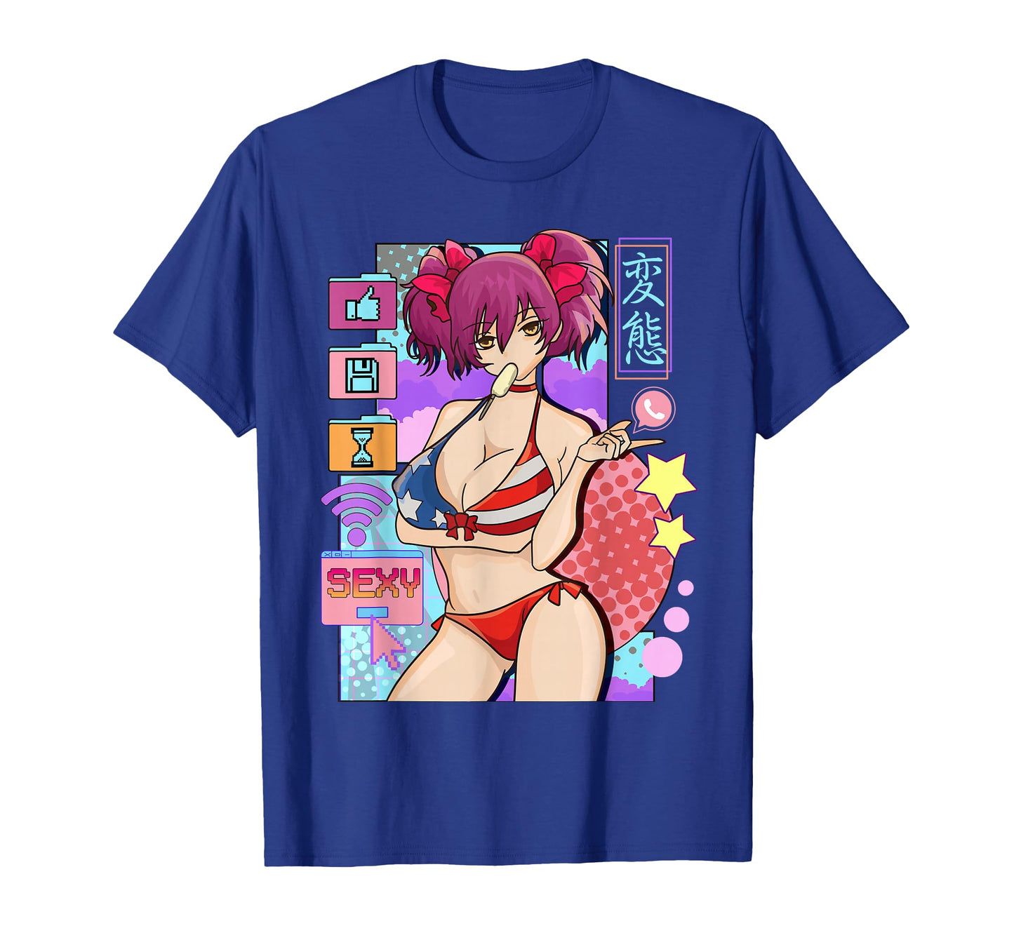 Sexy Anime Girl Waifu Japanese Cosplay T-Shirt