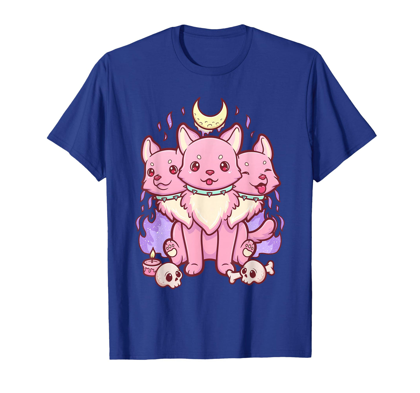 Kawaii Pastel Goth Cute Scary 3 Headed Dog T-Shirt