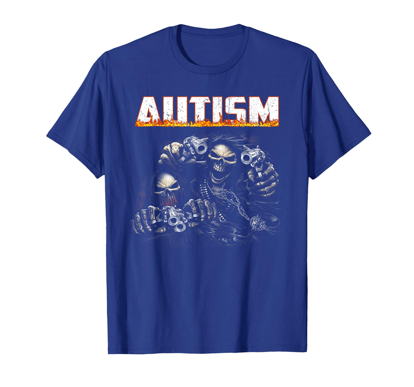 Funny Autism Skeleton Meme Halloween Costume Spooky Season T-Shirt