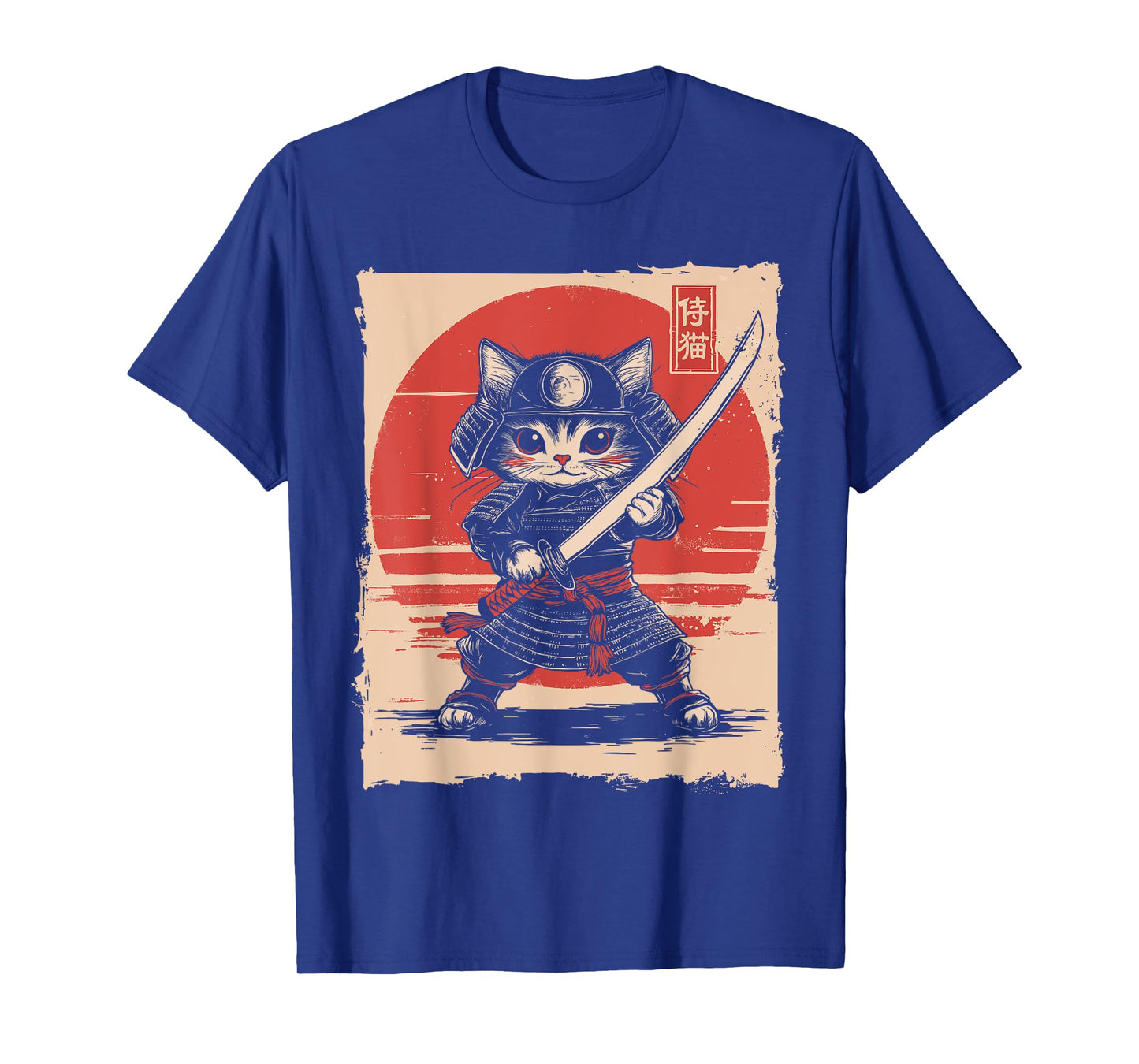 Japanese Samurai Cat Kawaii Ninja Cat T-Shirt