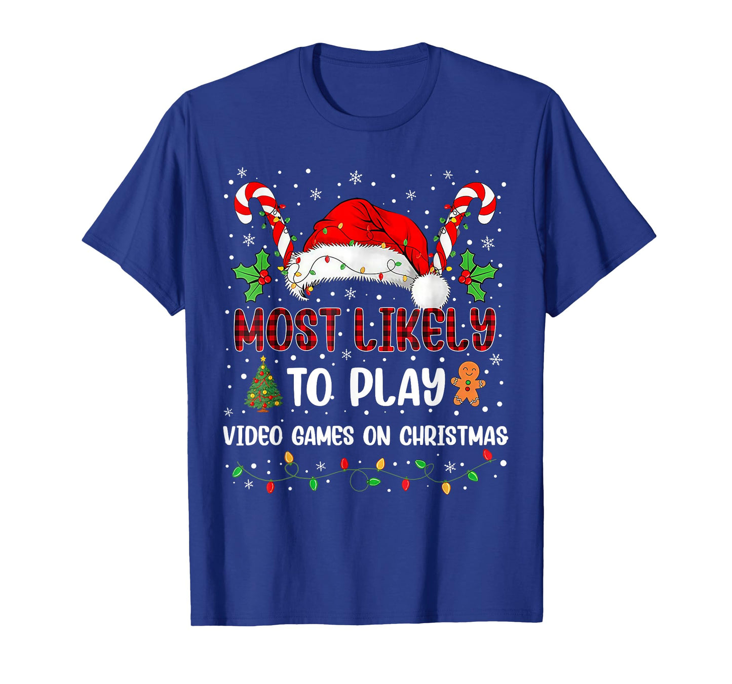 Most Likely to Play Video Games On Christmas Matching Family T-Shirt