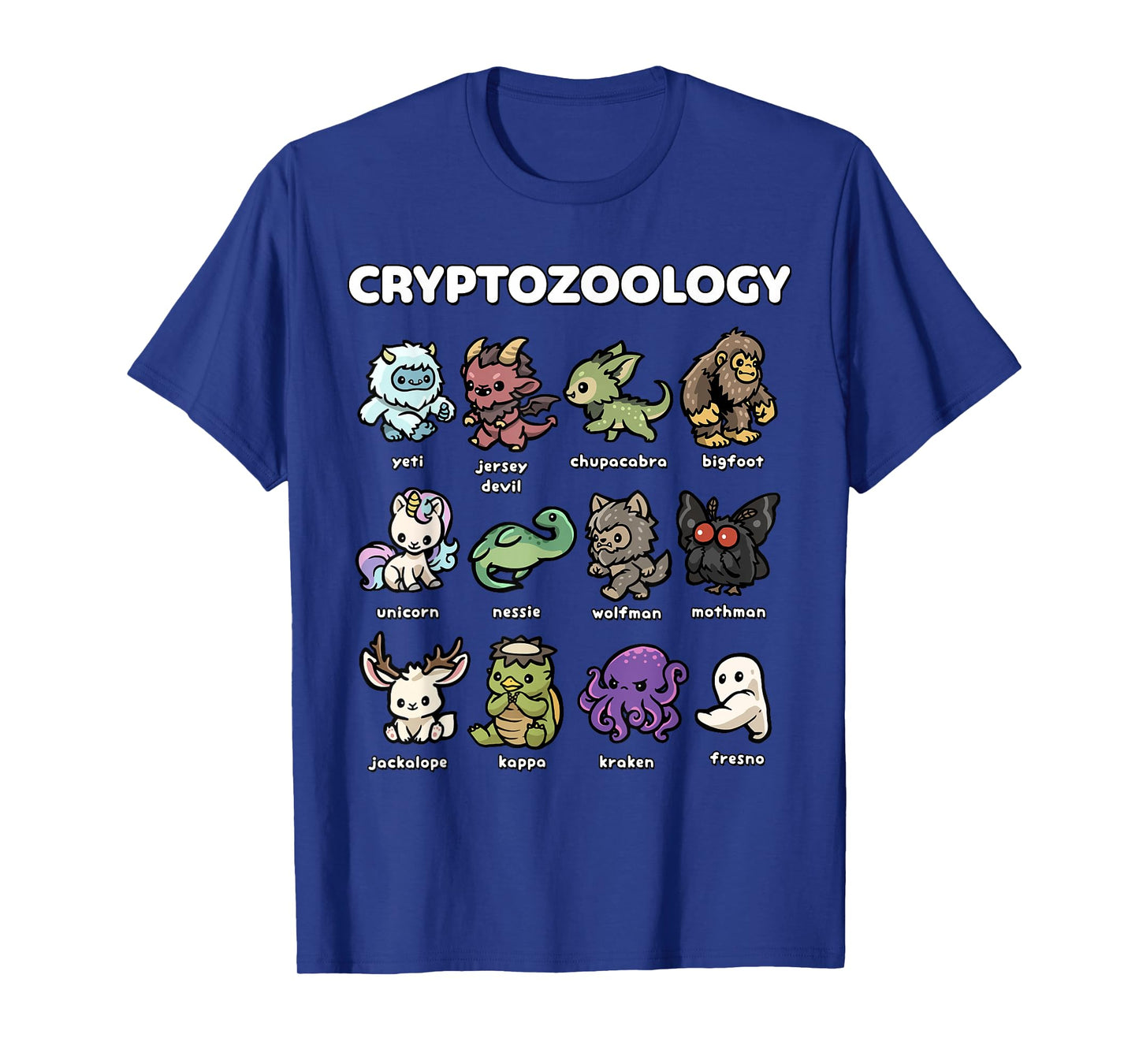 Cute Cryptozoology Creatures Kawaii Mythical Beasts T-Shirt