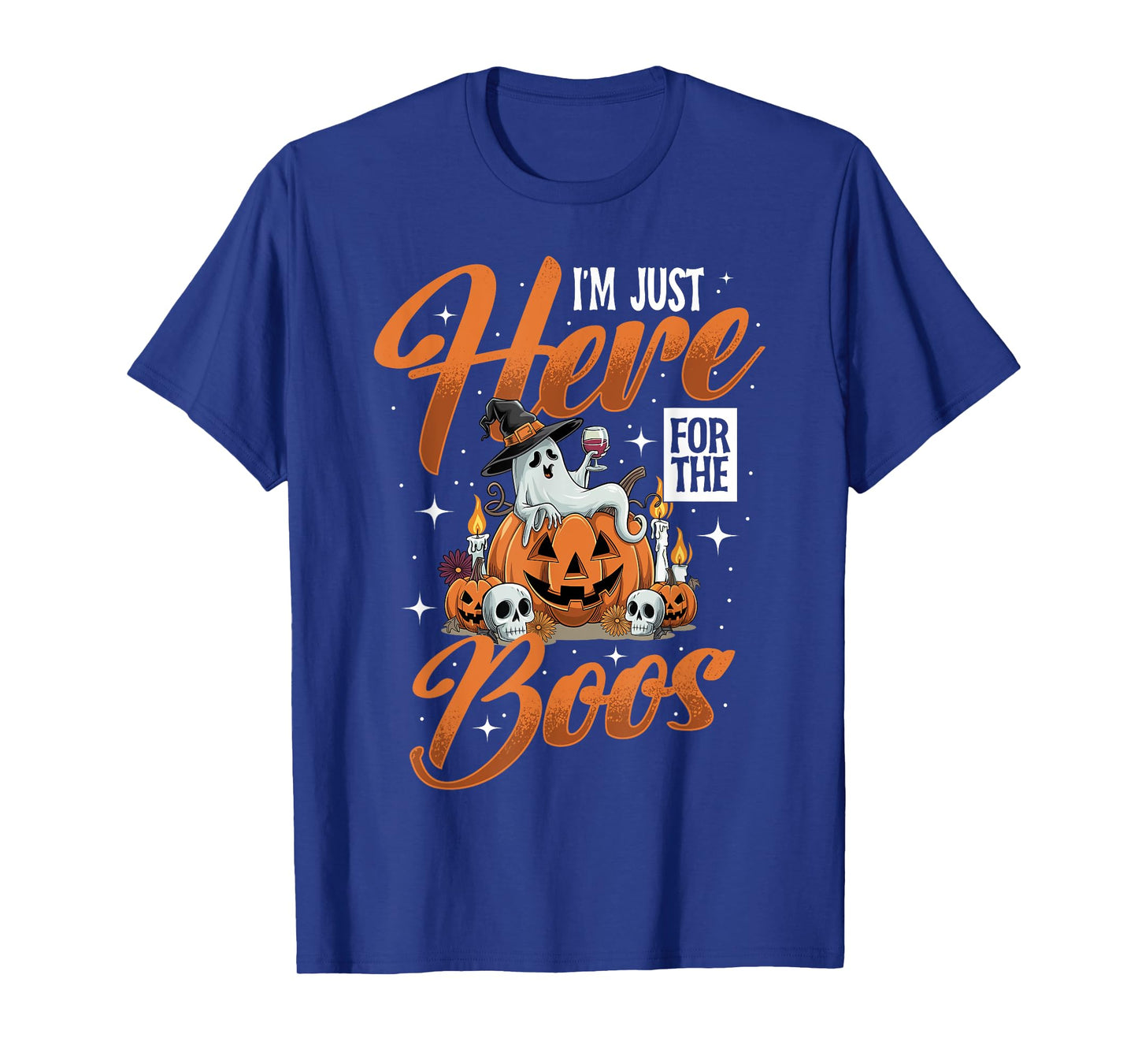 I'm Just Here For The Boos Wine Ghost Halloween Costume T-Shirt