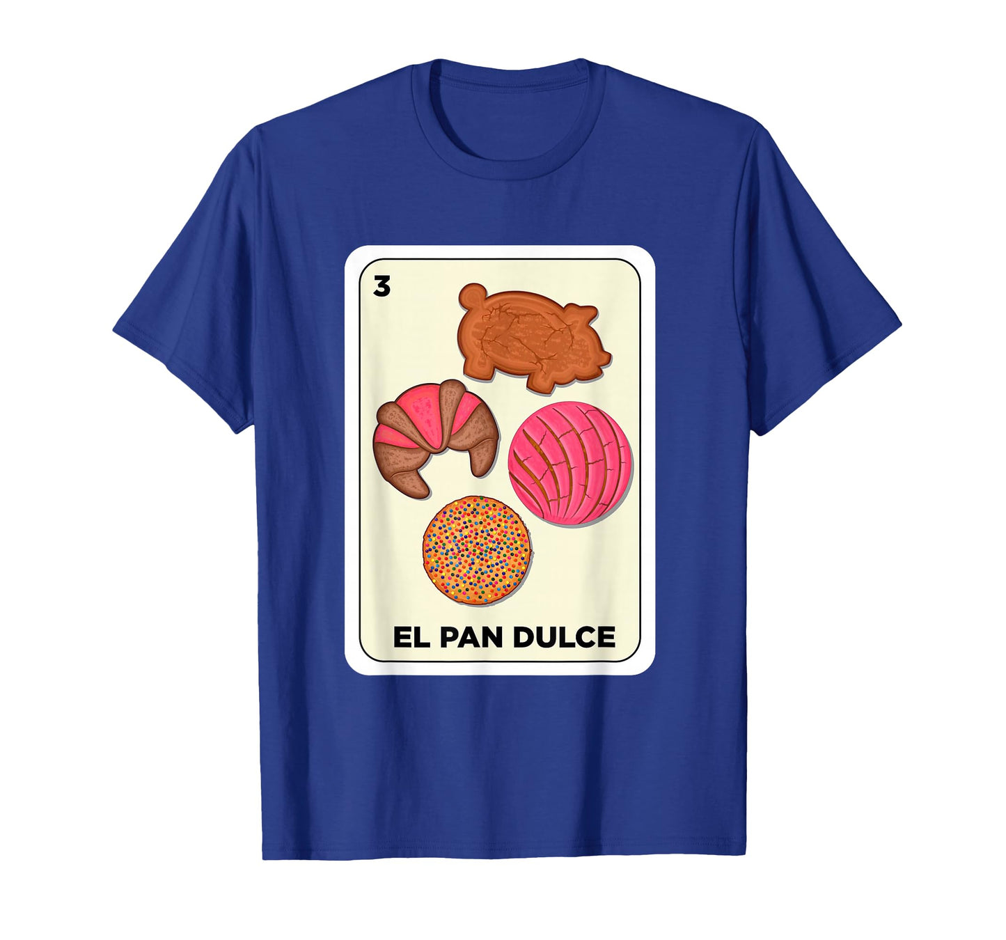 Pan Dulce Conchas Mexican Spanish Bingo Card El Pan Dulce T-Shirt