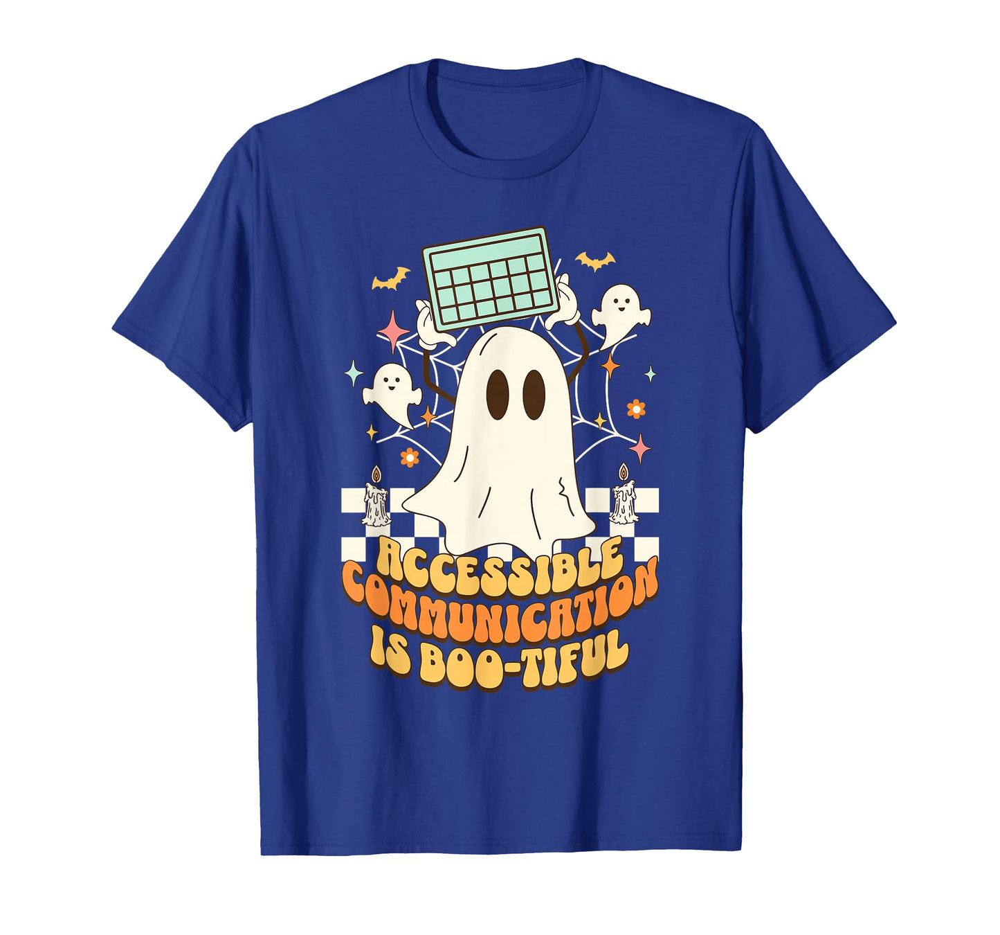 Halloween Accessible Communication Ghost AAC Awareness SLP T-Shirt