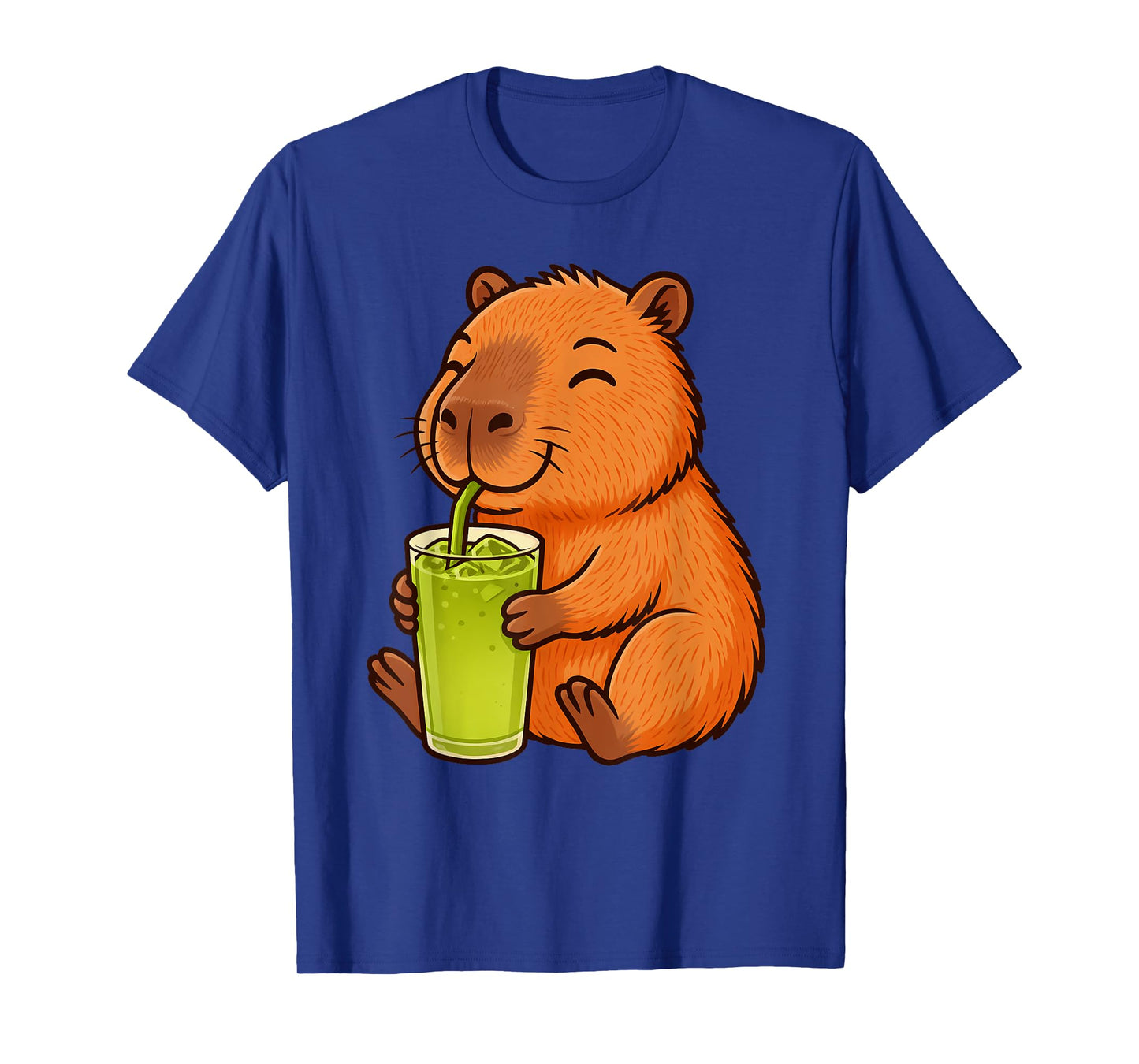 Cute Capybara Drinking Japanese Matcha Kawaii Capybara T-Shirt