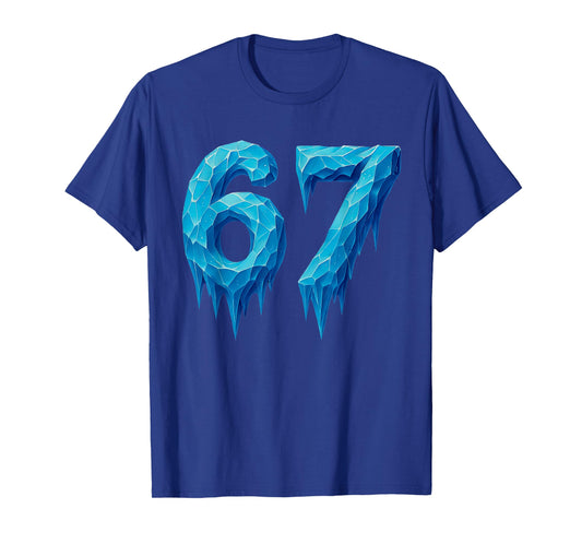 67 Six Seven 6-7 Frozen Ice - Funny Teen Kids Brainrot Meme T-Shirt