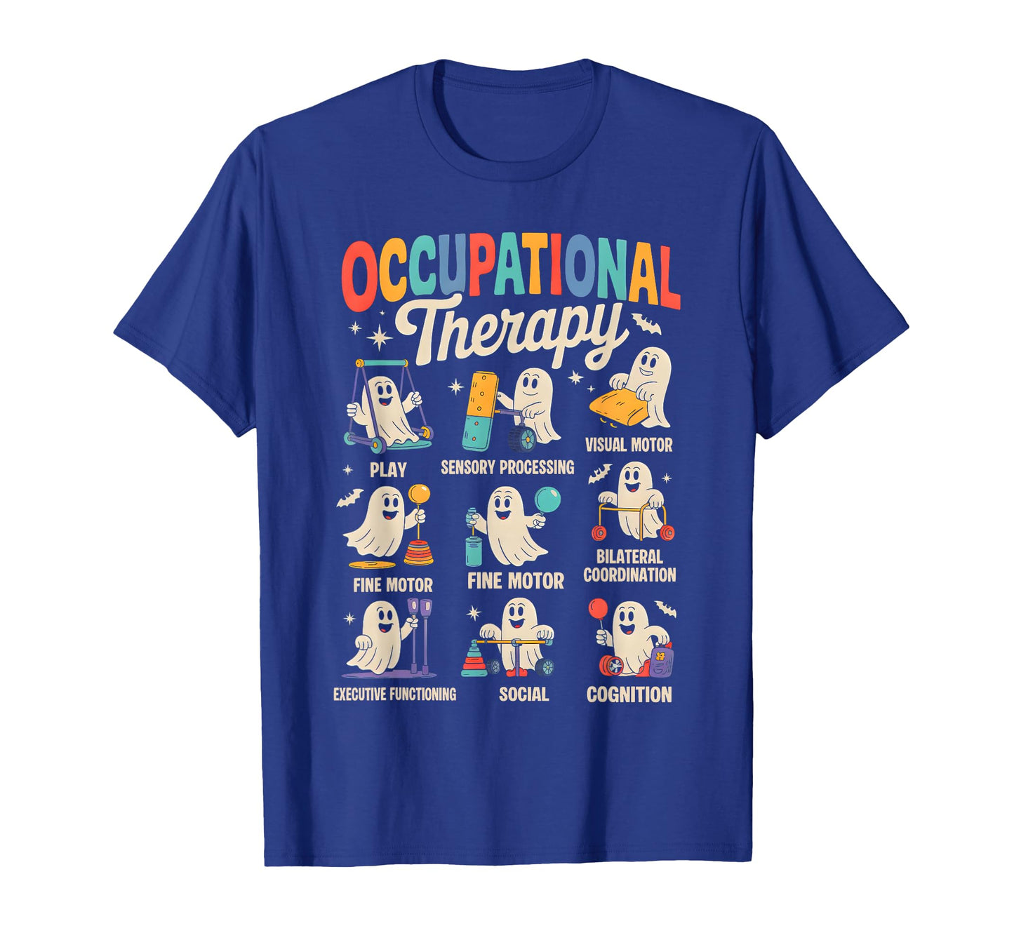 OT Occupational Therapy Therapist Spooky OTA Halloween Ghost T-Shirt
