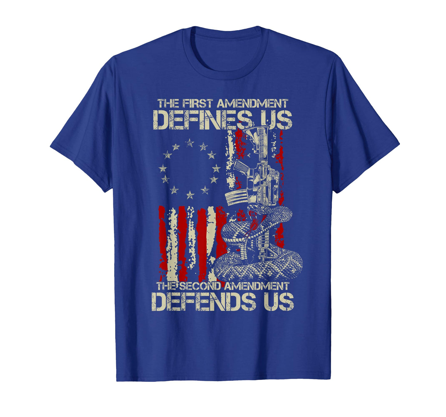 The First Amendment defines us American Flag T-Shirt