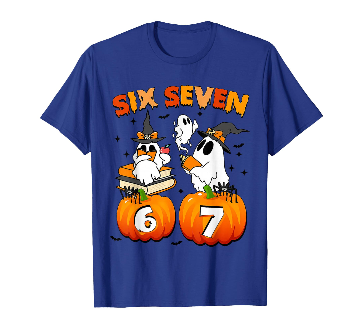 Haunted by 67 - Funny Boo Ghost Pumpkin Halloween Teacher T-Shirt