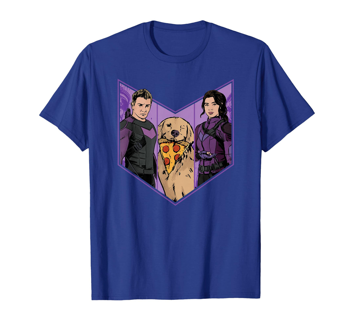 Marvel Hawkeye Clint Barton Kate Bishop and Lucky Arrow T-Shirt