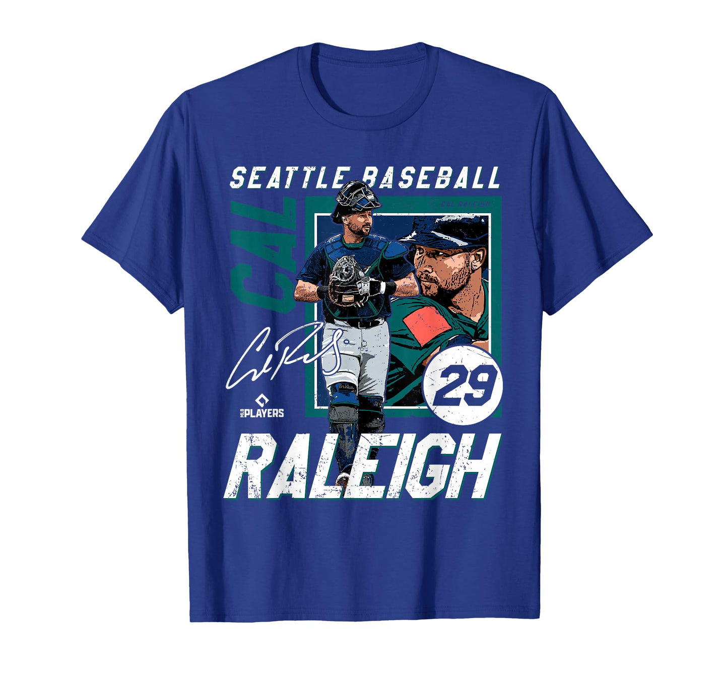 Cal Raleigh | Seattle MLB Baseball Players | MLBCRA203M T-Shirt