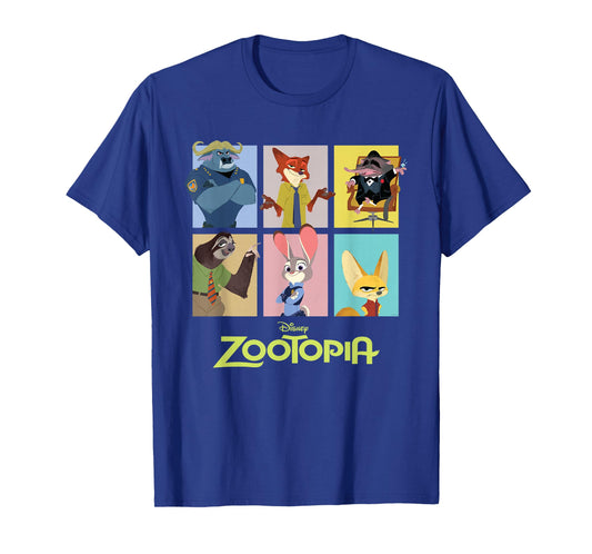 Disney Zootopia Characters Grid T-Shirt