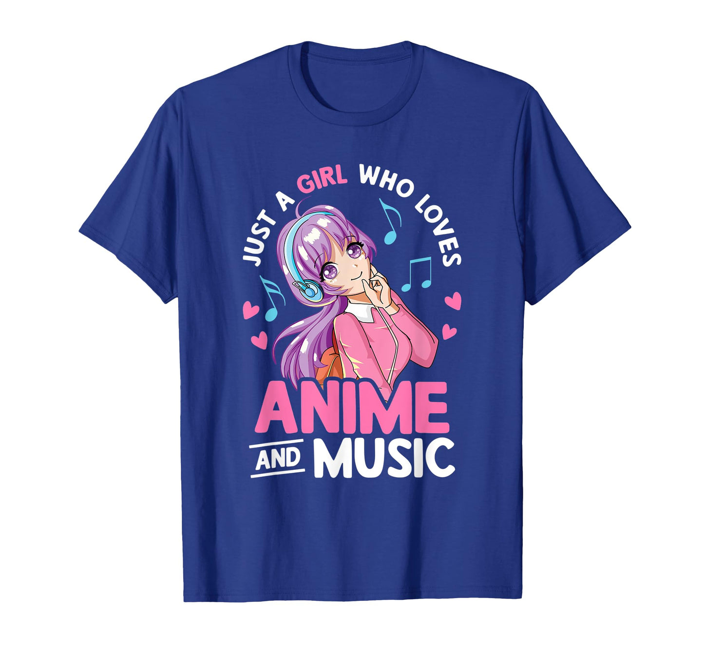 Just A Girl Who Loves Anime And Music Lover Anime Girls Teen T-Shirt