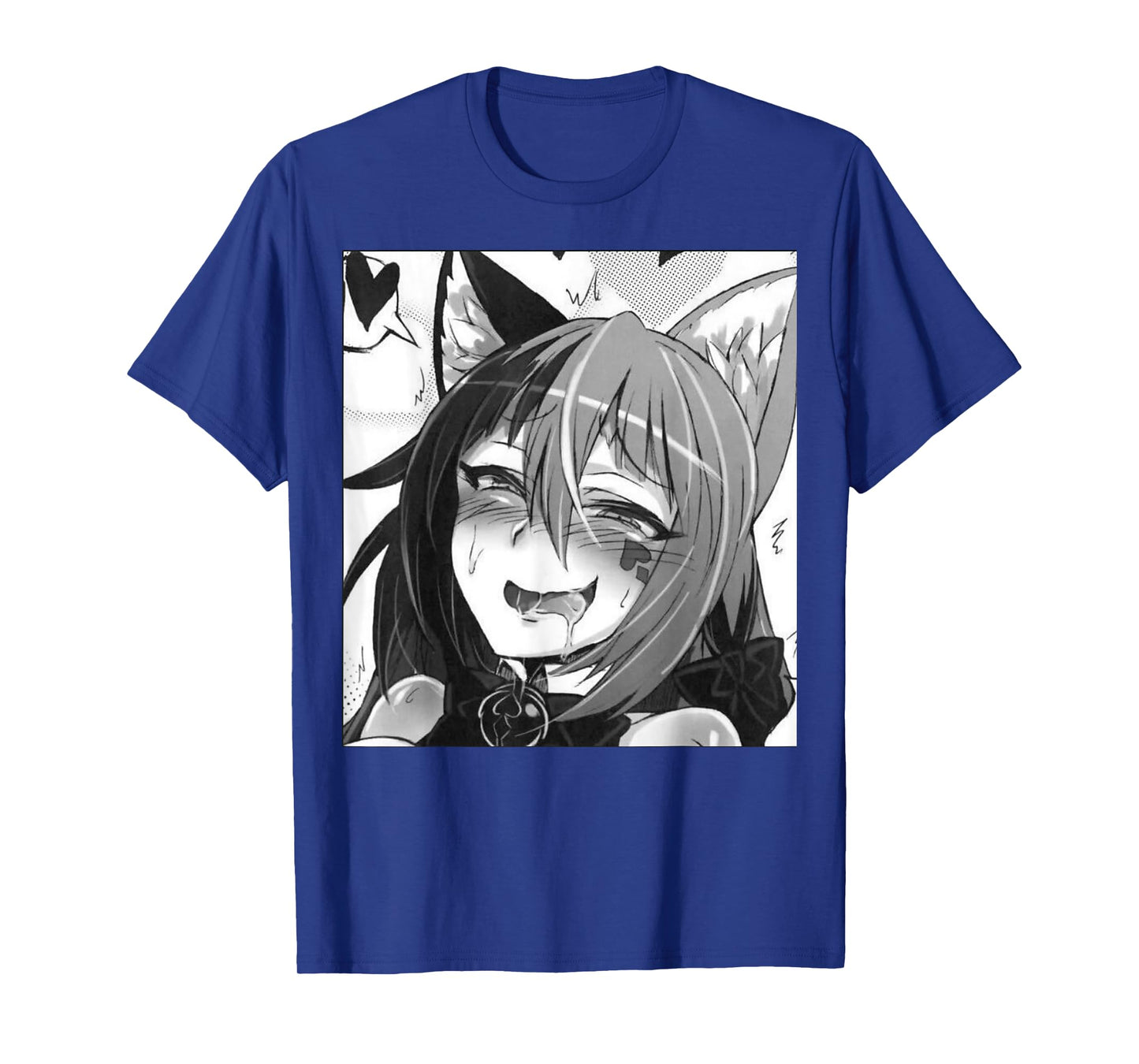 Otaku Ahegao Neko Cat Ears Anime/Weeb Lover T-shirt T-Shirt