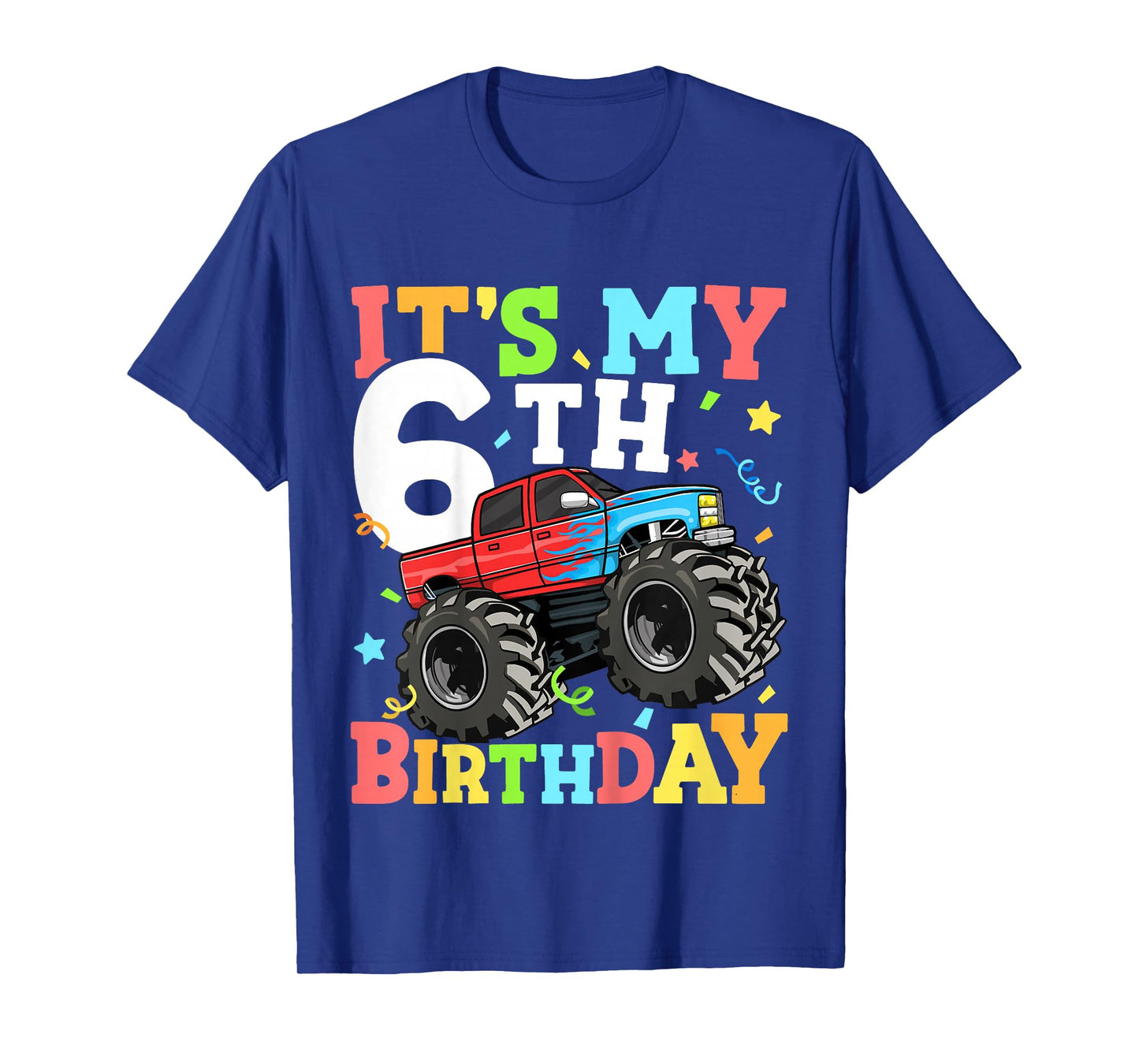 Monster Truck It's My 6th Birthday Boy 6 T-Shirt
