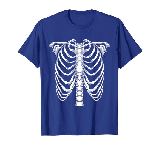 Skeleton Ribcage Spooky Halloween Costume Bones Ribs Anatomy T-Shirt