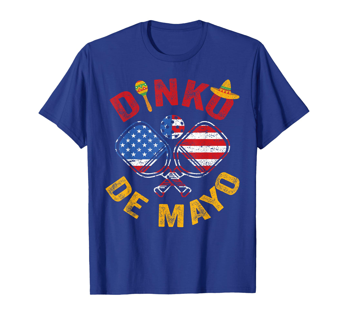 US Flag Cinco De Mayo Pickleball Dinking Dinko De Mayo T-Shirt