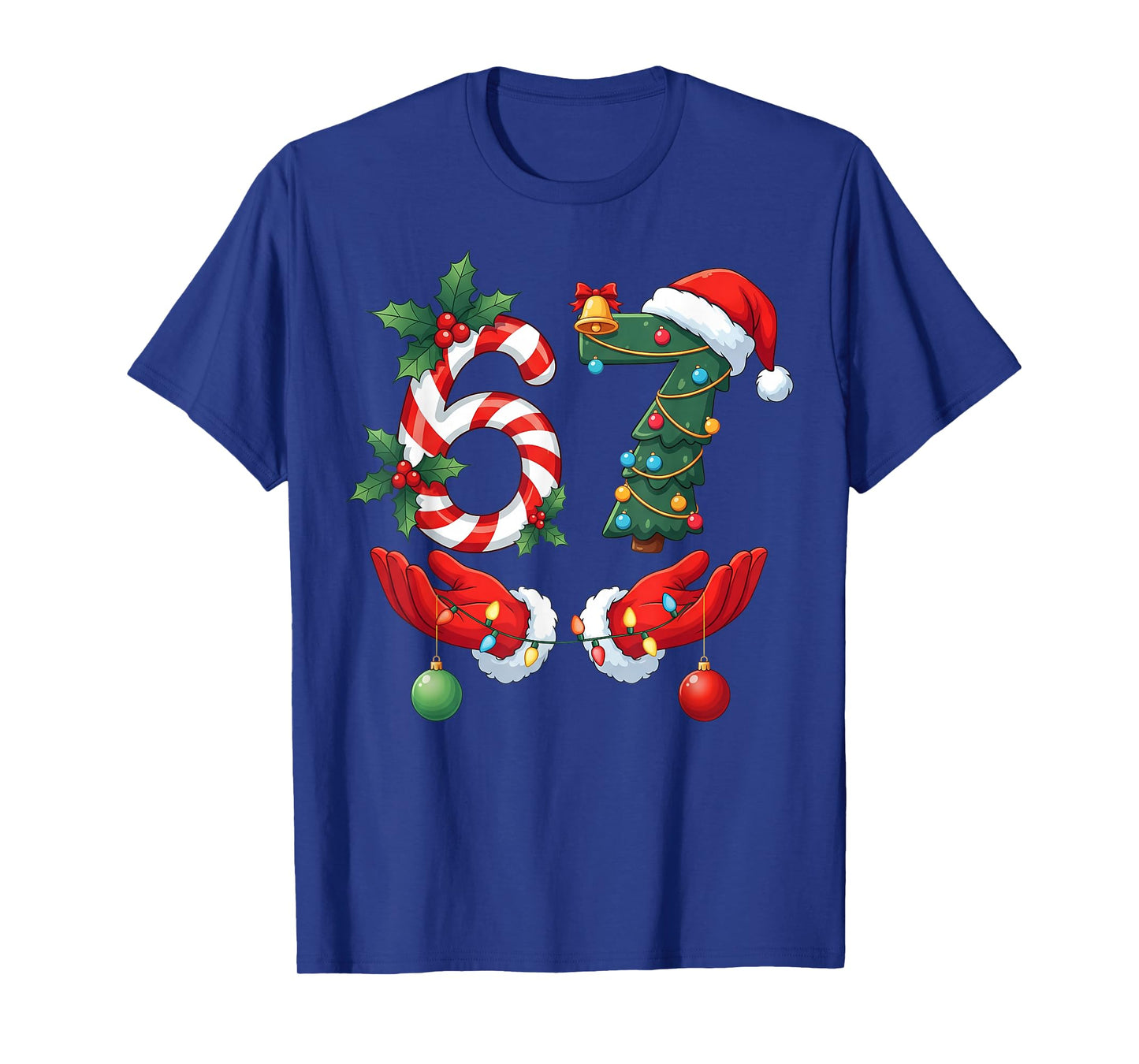 67 Meme Six Seven Christmas Pajamas for Women Men Kids Teen T-Shirt