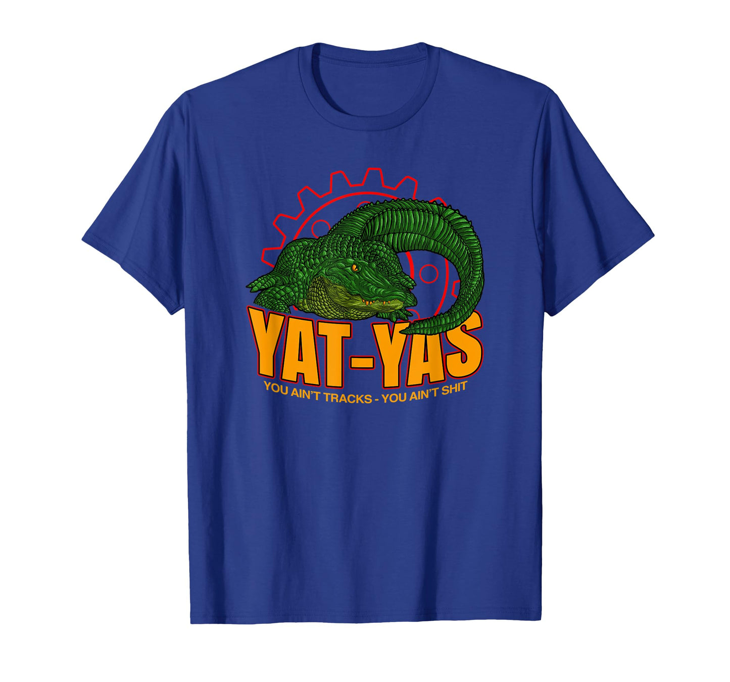 MEDALS OF AMERICA EST. 1976 YAT-YAS YOU AIN’T TRACKS-YOU AIN’T SHIT Unisex Adult Black Cotton T-Shirt
