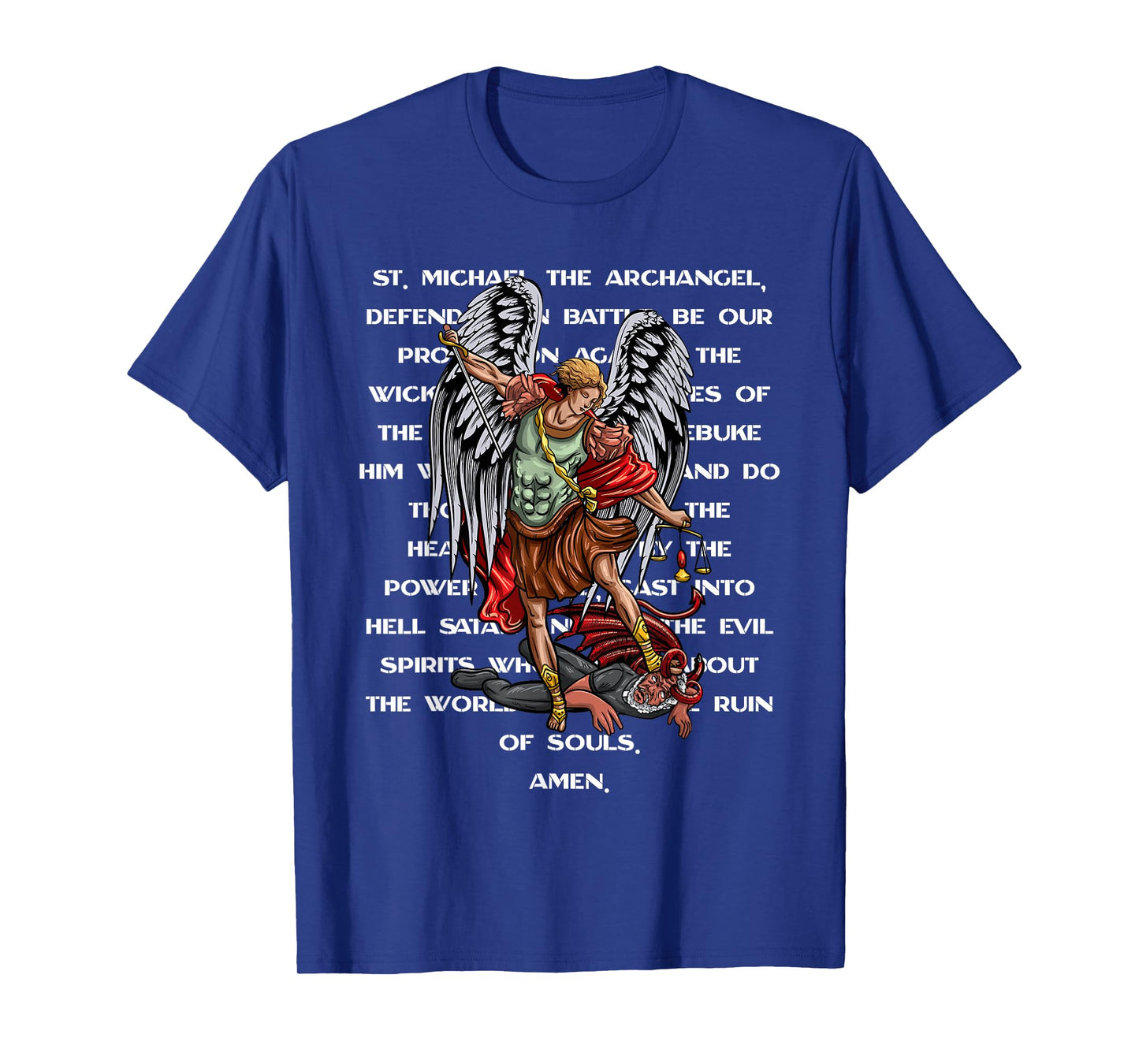 Saint Michael The Archangel Catholic Prayer T-Shirt